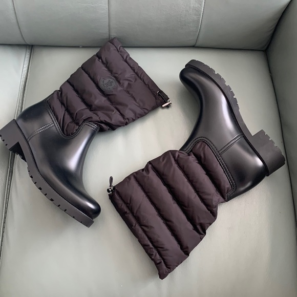 Moncler Ginette Tall Waterproof Rain Boot (Women) - Picture 1 of 10